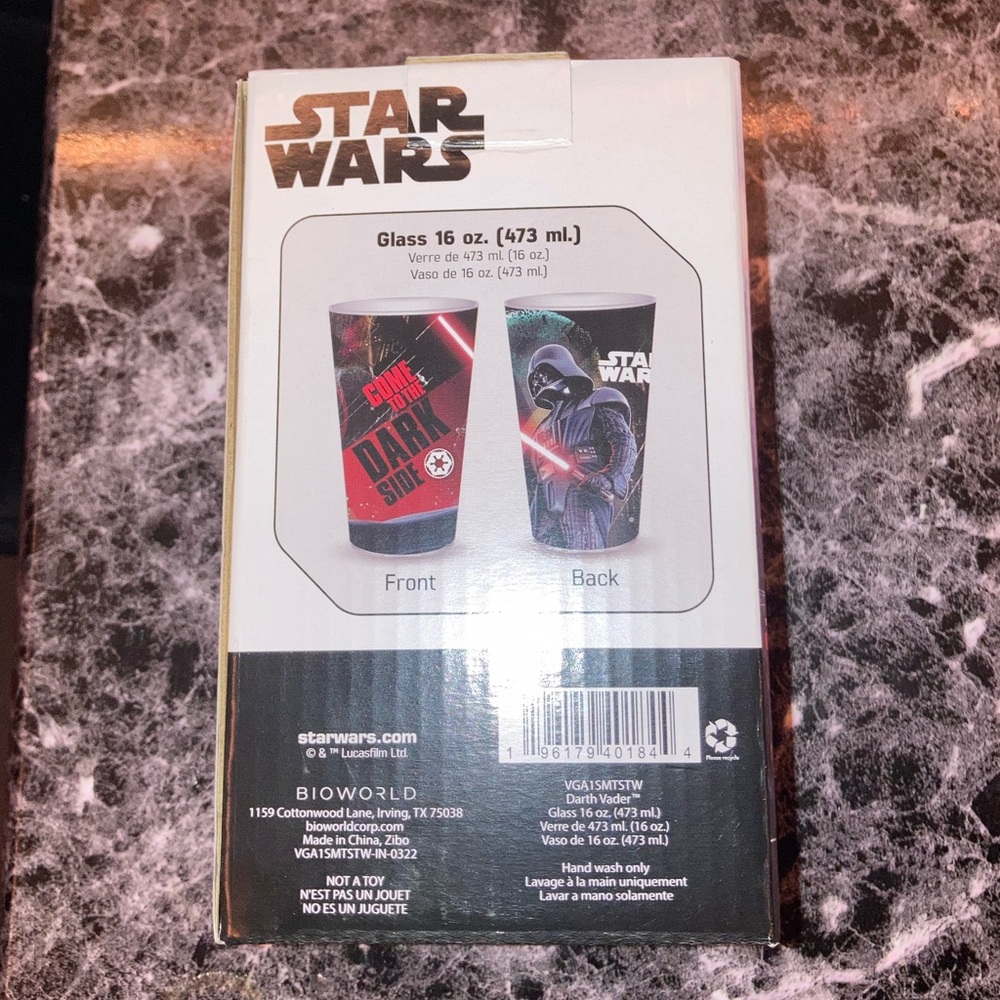Star Wars Glass Cup